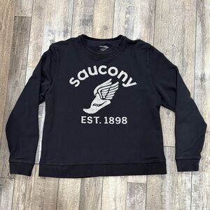 EUC Saucony Black Crewneck Sweateshirt